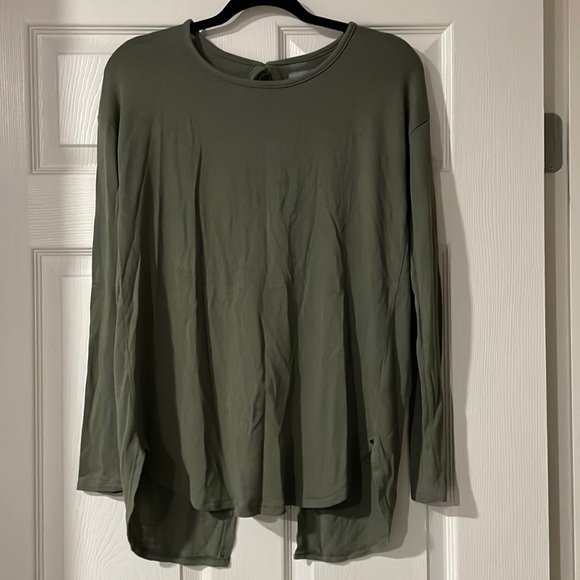 Aerie green long sleeve tie up open back - Picture 1 of 3